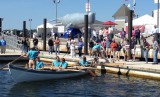 Whaleboat with dockside exhibit