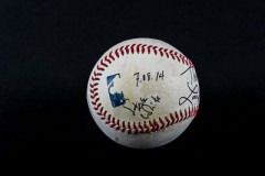Baseball from Red Sox game with Steve White's signature