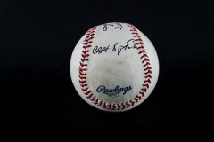 Baseball from Red Sox game with Captain Kip Files' signature